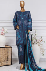 3-PC Stitched Printed Lawn By HZTextile | PWW-106