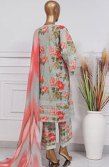 3-PC Stitched Printed Lawn By HZTextile | PWW-102