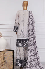 3-PC Stitched Printed Lawn By HZTextile | PWW-108