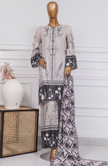 3-PC Stitched Printed Lawn By HZTextile | PWW-108
