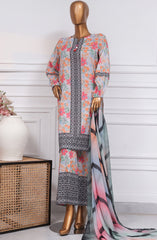 3-PC Stitched Printed Lawn By HZTextile | HZ25PANC