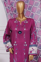 3-PC Stitched Printed Lawn By HZTextile | PWW-107