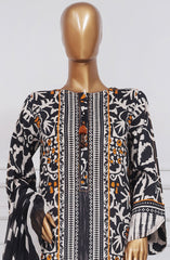 3-PC Stitched Printed Lawn By HZTextile | PWW-101