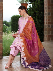 SH5-05 | 3Pc Unstitched Suit Embroidered Printed Chunri Edition Sheen By Charizma