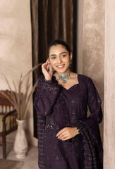 D-06 | 3Pc Unstitched Suit Embroidered Luxury Winter Collection Anayat By Riaz Arts