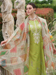 SH5-06 | 3Pc Unstitched Suit Embroidered Printed Chunri Edition Sheen By Charizma