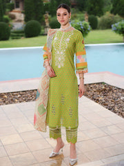 SH5-06 | 3Pc Unstitched Suit Embroidered Printed Chunri Edition Sheen By Charizma