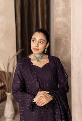 D-06 | 3Pc Unstitched Suit Embroidered Luxury Winter Collection Anayat By Riaz Arts