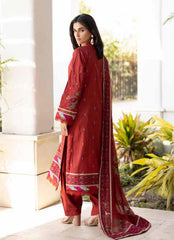 Unstitched 3-PC Embroidered Lawn By Johra | JH-224