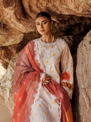 SH5-07 | 3Pc Unstitched Suit Embroidered Printed Chunri Edition Sheen By Charizma