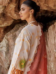 SH5-07 | 3Pc Unstitched Suit Embroidered Printed Chunri Edition Sheen By Charizma