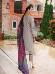 SH5-08 | 3Pc Unstitched Suit Embroidered Printed Chunri Edition Sheen By Charizma