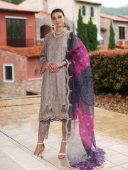 SH5-08 | 3Pc Unstitched Suit Embroidered Printed Chunri Edition Sheen By Charizma