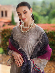 SH5-08 | 3Pc Unstitched Suit Embroidered Printed Chunri Edition Sheen By Charizma
