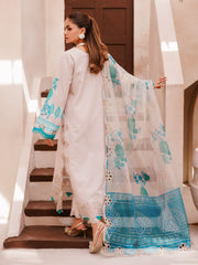 SH5-01 | 3Pc Unstitched Suit Embroidered Printed Chunri Edition Sheen By Charizma