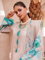 SH5-01 | 3Pc Unstitched Suit Embroidered Printed Chunri Edition Sheen By Charizma