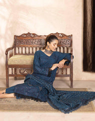 D-01 | 3Pc Unstitched Suit Embroidered Luxury Winter Collection Anayat By Riaz Arts