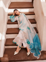 SH5-01 | 3Pc Unstitched Suit Embroidered Printed Chunri Edition Sheen By Charizma