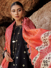 SH5-02 | 3Pc Unstitched Suit Embroidered Printed Chunri Edition Sheen By Charizma