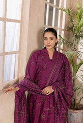 D-02 | 3Pc Unstitched Suit Embroidered Luxury Winter Collection Anayat By Riaz Arts