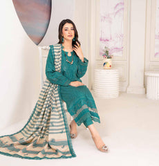 D-04 | 3Pc Unstitched Suit Dhanak Embroidered Premium Winter Collection Shariq By Riaz Arts