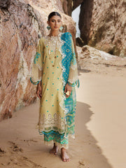 SH5-03 | 3Pc Unstitched Suit Embroidered Printed Chunri Edition Sheen By Charizma