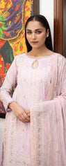 Unstitched 3-PC Embroidered Lawn By Johra | JH-222