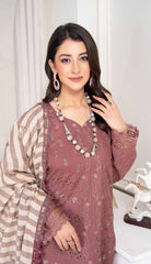 D-05 | 3Pc Unstitched Suit Dhanak Embroidered Premium Winter Collection Shariq By Riaz Arts