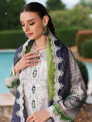 SH5-04 | 3Pc Unstitched Suit Embroidered Printed Chunri Edition Sheen By Charizma