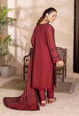 D-04 | 3Pc Unstitched Suit Embroidered Luxury Winter Collection Anayat By Riaz Arts