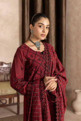 D-04 | 3Pc Unstitched Suit Embroidered Luxury Winter Collection Anayat By Riaz Arts