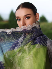 SH5-04 | 3Pc Unstitched Suit Embroidered Printed Chunri Edition Sheen By Charizma