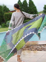 SH5-04 | 3Pc Unstitched Suit Embroidered Printed Chunri Edition Sheen By Charizma
