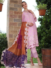 SH5-05 | 3Pc Unstitched Suit Embroidered Printed Chunri Edition Sheen By Charizma