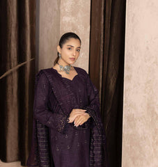 D-06 | 3Pc Unstitched Suit Embroidered Luxury Winter Collection Anayat By Riaz Arts