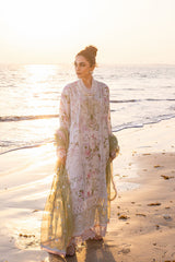 AKOYA - SRLL24-05 | 3PC Unstitched Luxury Lawn By Saira Rizwan