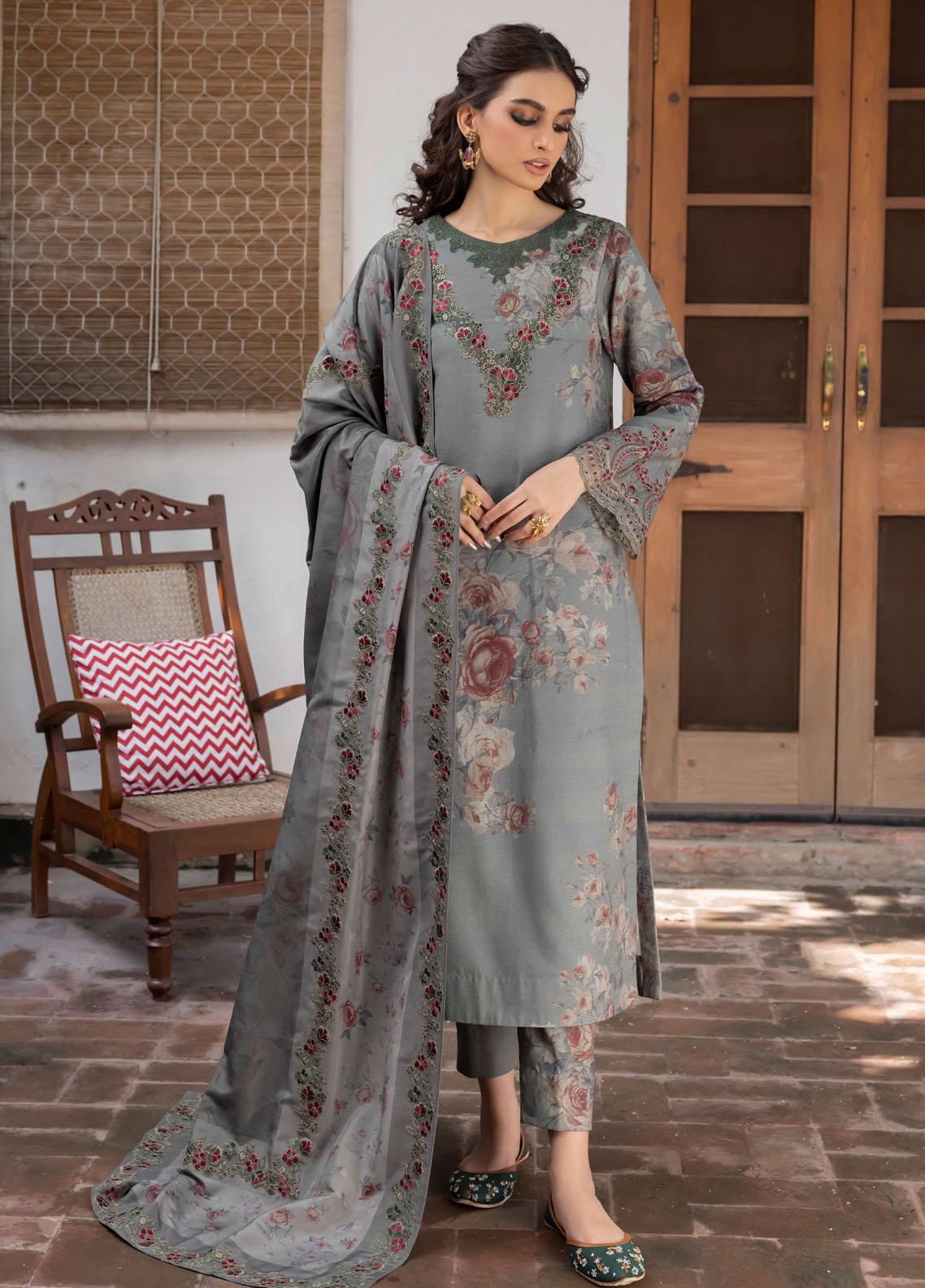 IJK 04 Dilara - Jahanara By Iznik Embroidered Slub