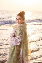 AKOYA - SRLL24-05 | 3PC Unstitched Luxury Lawn By Saira Rizwan