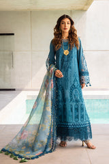 SAPPHIRE - SRLL24-07 | 3PC Unstitched Luxury Lawn By Saira Rizwan