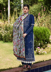 Cyan | 3PC Unstitched Suit SS Lawn By Hussain Rehar