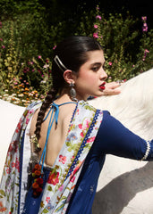 Cyan | 3PC Unstitched Suit SS Lawn By Hussain Rehar