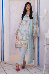 M241-18B- 3Pc - Unstitched Fabric Muzlin Lawn By Sana Safinaz