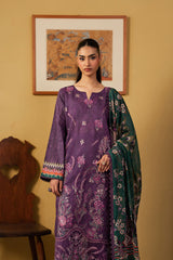 3-PC Unstitched Embroidered Lawn Mashaal By Ramsha | L-1605