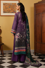 3-PC Unstitched Embroidered Lawn Mashaal By Ramsha | L-1605