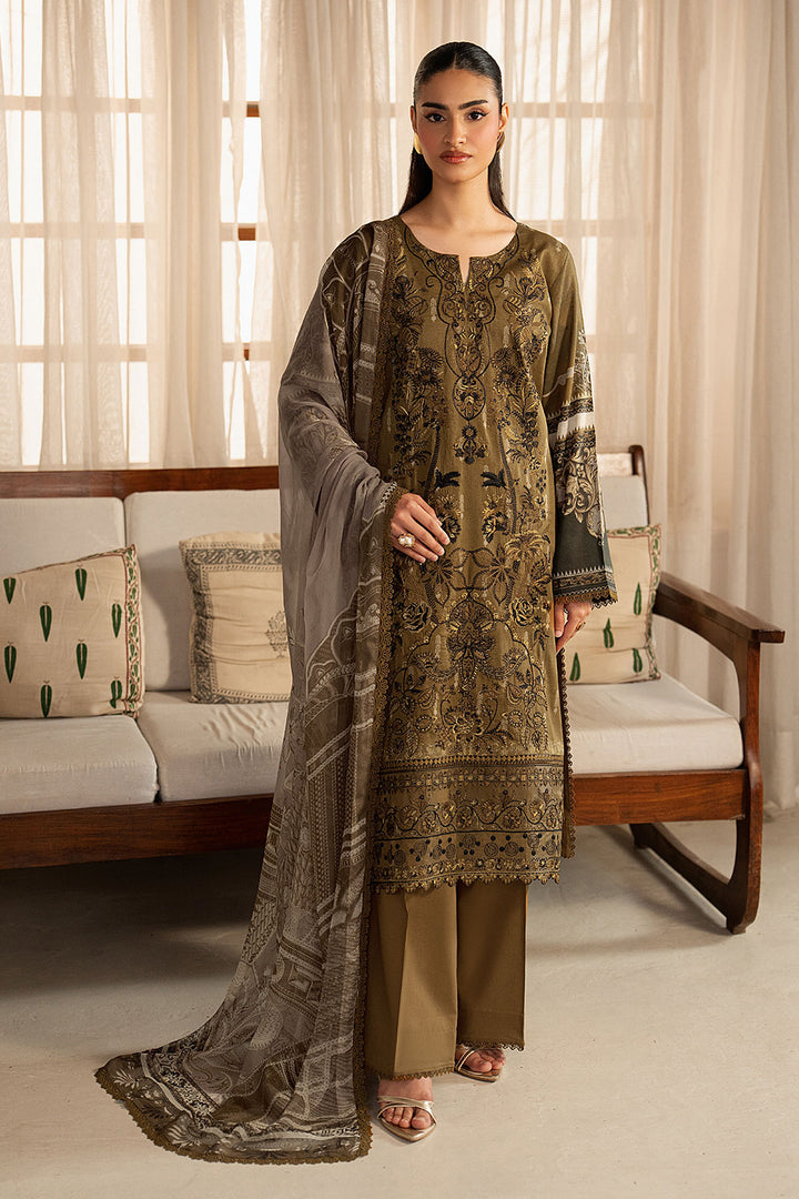 3-PC Unstitched Embroidered Lawn Mashaal By Ramsha | L-1612