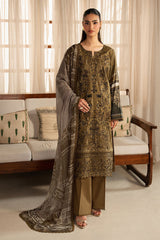 3-PC Unstitched Embroidered Lawn Mashaal By Ramsha | L-1612