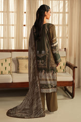 3-PC Unstitched Embroidered Lawn Mashaal By Ramsha | L-1612
