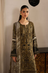 3-PC Unstitched Embroidered Lawn Mashaal By Ramsha | L-1612