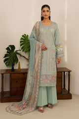 3-PC Unstitched Embroidered Lawn Mashaal By Ramsha | L-1604