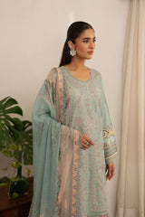 3-PC Unstitched Embroidered Lawn Mashaal By Ramsha | L-1604